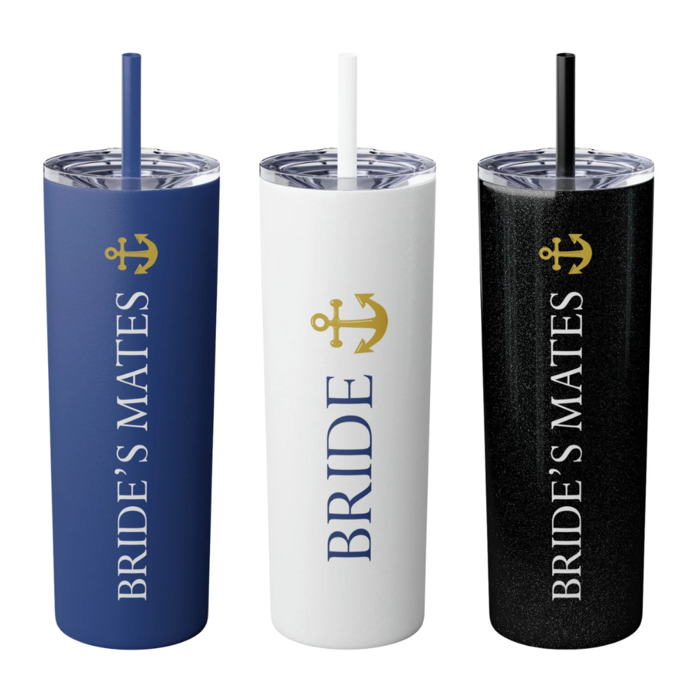 Bride's Mates + Bride Anchor Skinny 20oz Tumblers