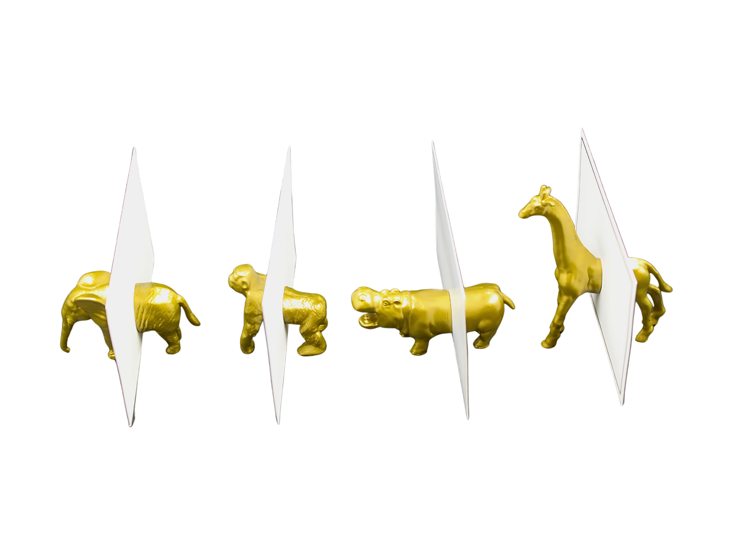 Gold Safari Animal Magnet Place Card Holder & Party Favor