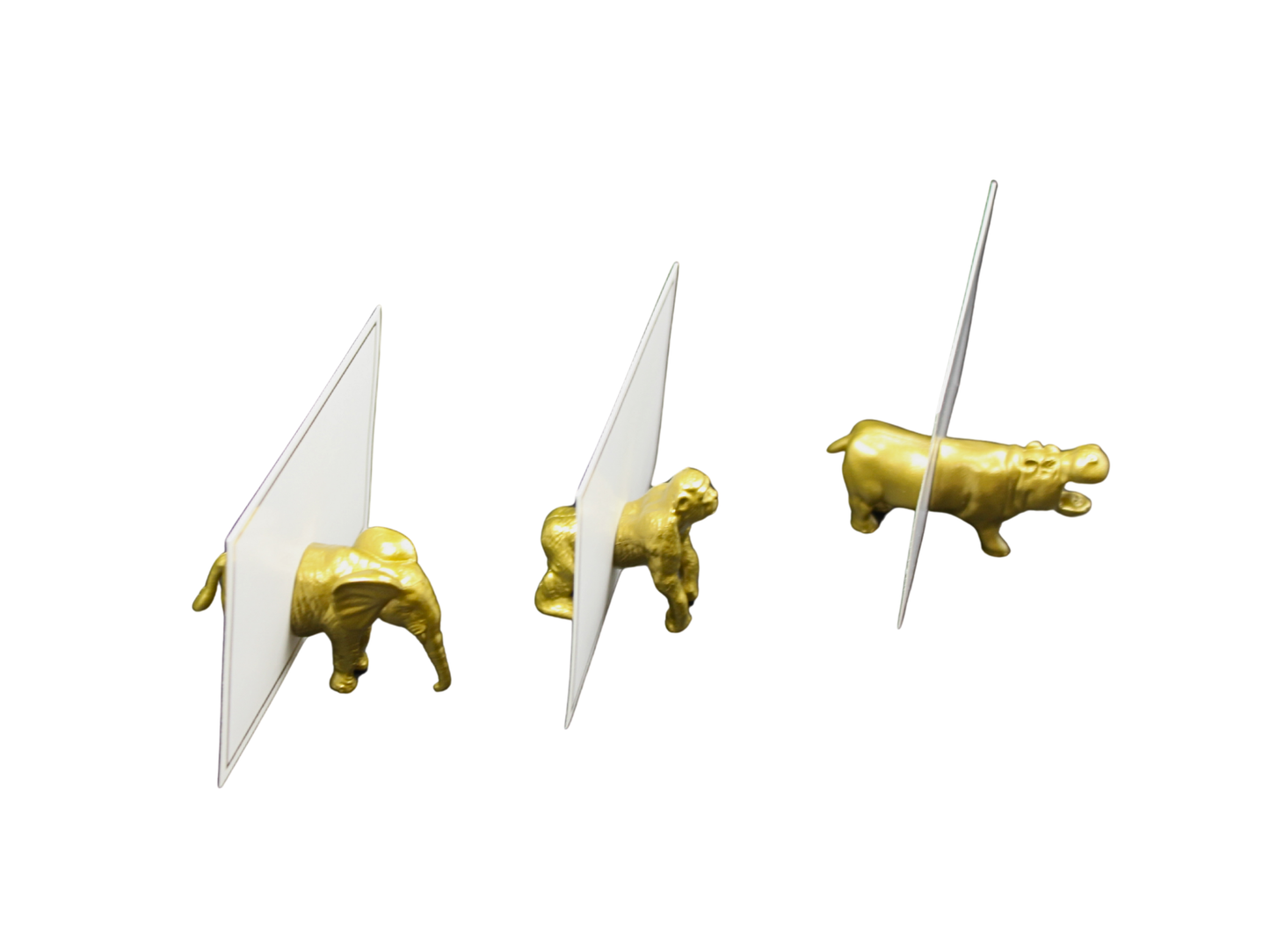 Gold Safari Animal Magnet Place Card Holder & Party Favor