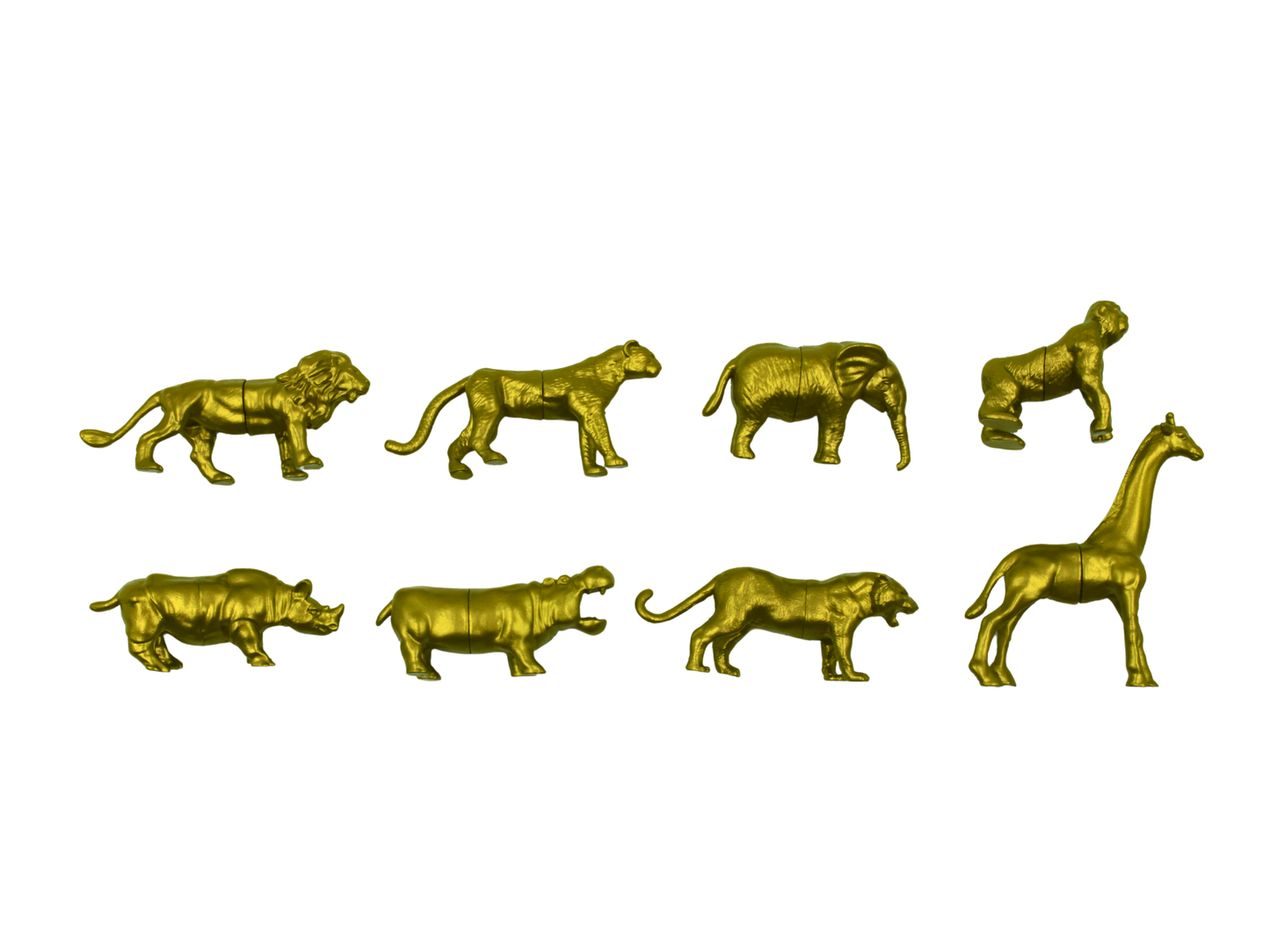 Gold Safari Animal Magnet Place Card Holder & Party Favor
