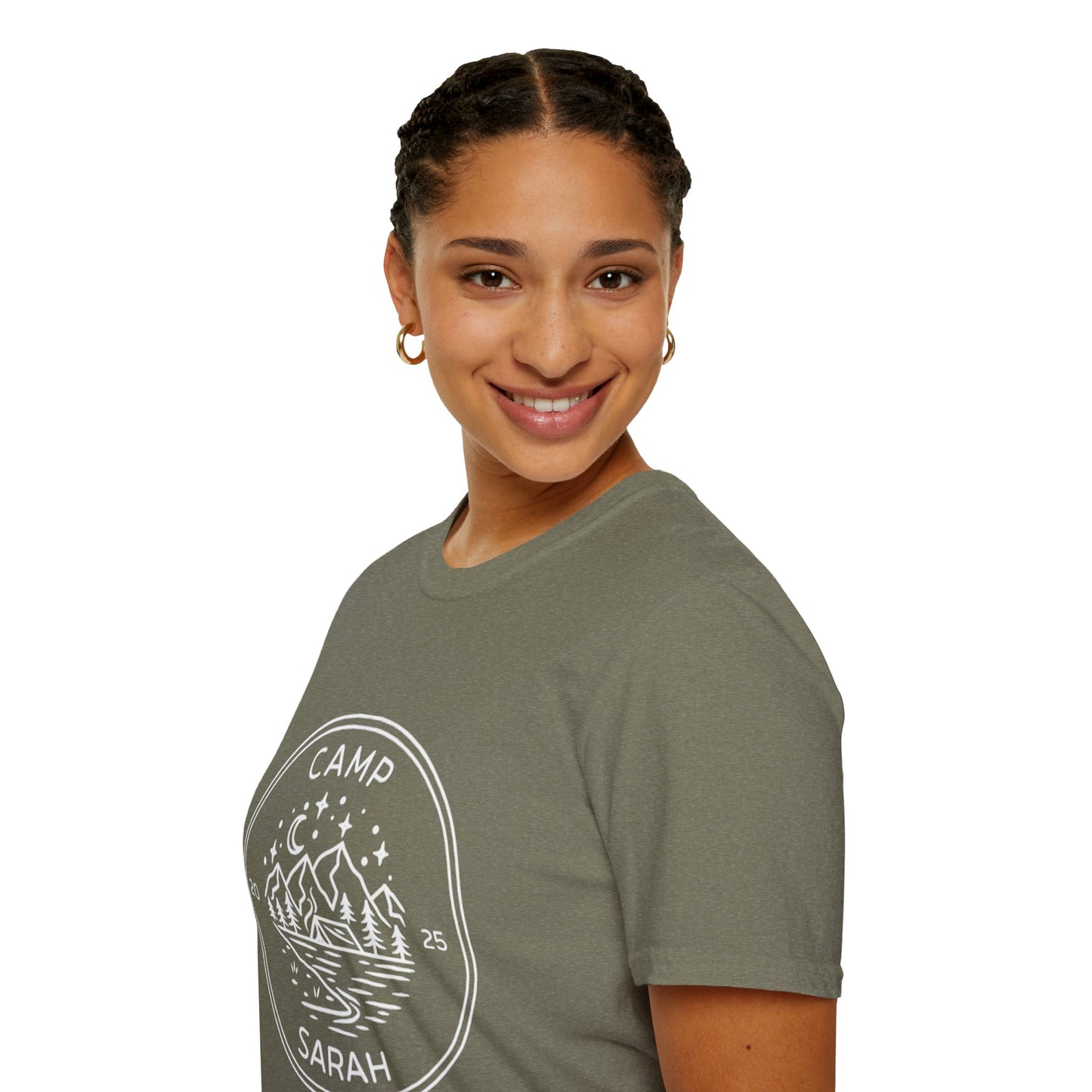 Edie Rose Custom Camp Bachelorette T-Shirt – White for the Bride, Green for the Crew