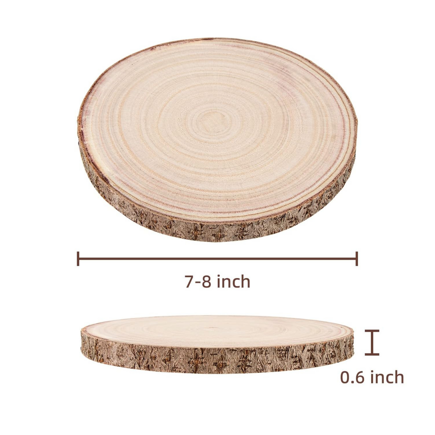 Edie Rose Large Natural Wood Slices – Rustic Wedding Decor