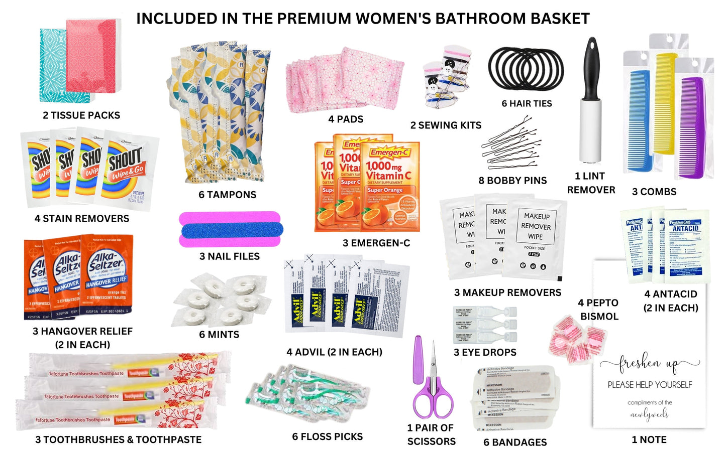 Premium Wedding Bathroom Baskets