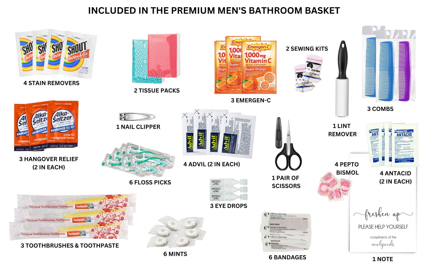 Premium Wedding Bathroom Baskets