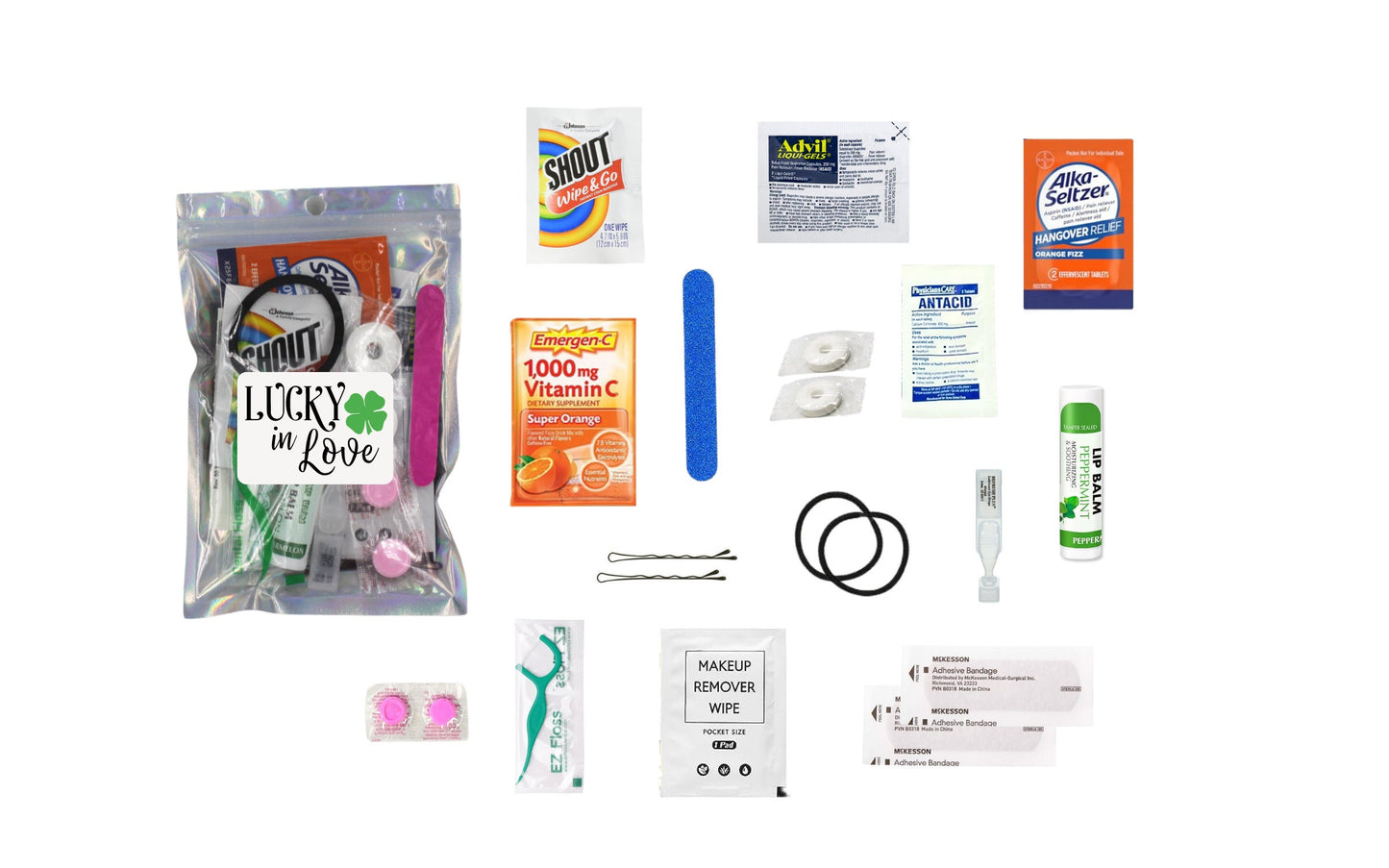 Lucky in Love Hangover Kit Packed with Essentials