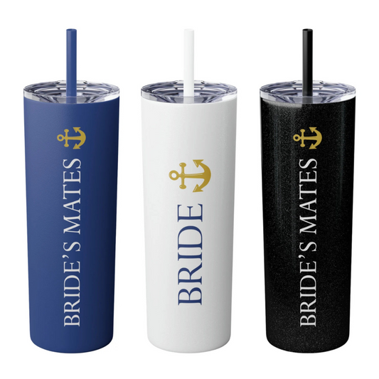 Bride's Mates + Bride Anchor Skinny 20oz Tumblers