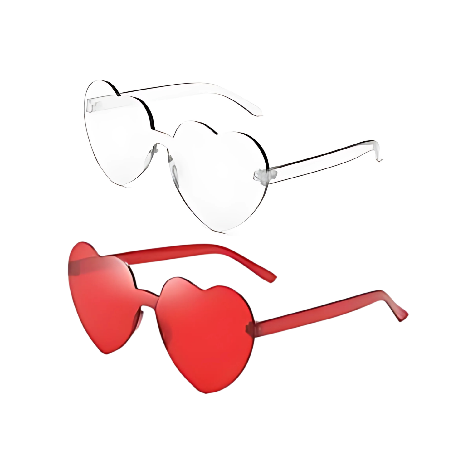 Edie Rose Red and White Heart Sunglass Set