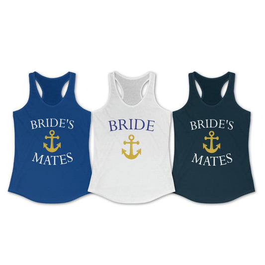 Bride's Mates and Bride Anchor Bachelorette Tank Tops