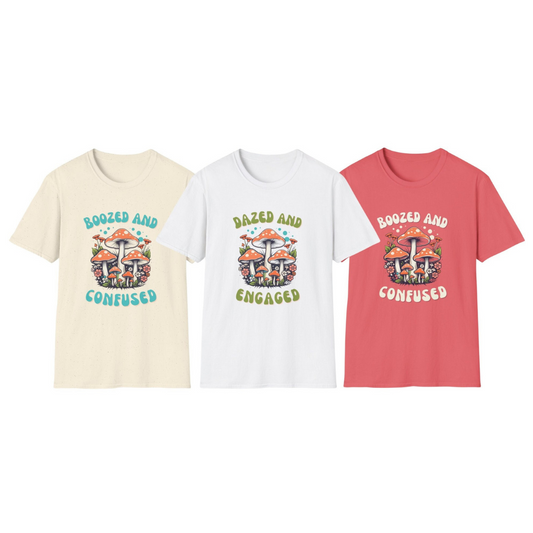 Dazed and Engaged & Boozed and Confused Bachelorette Party Shirts