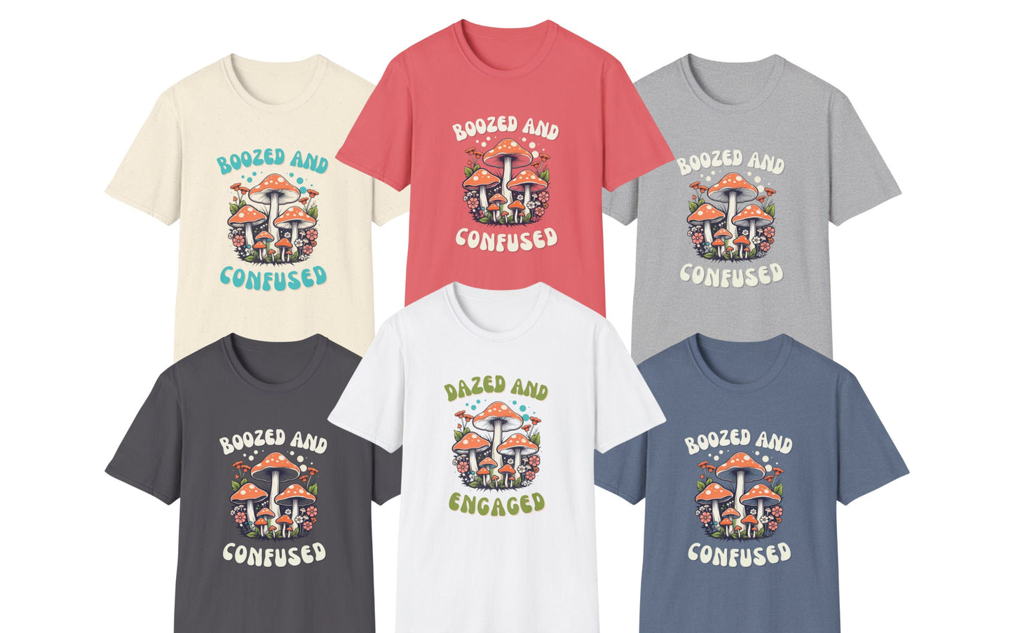 Edie Rose Dazed and Engaged & Boozed and Confused Bachelorette Party Shirts