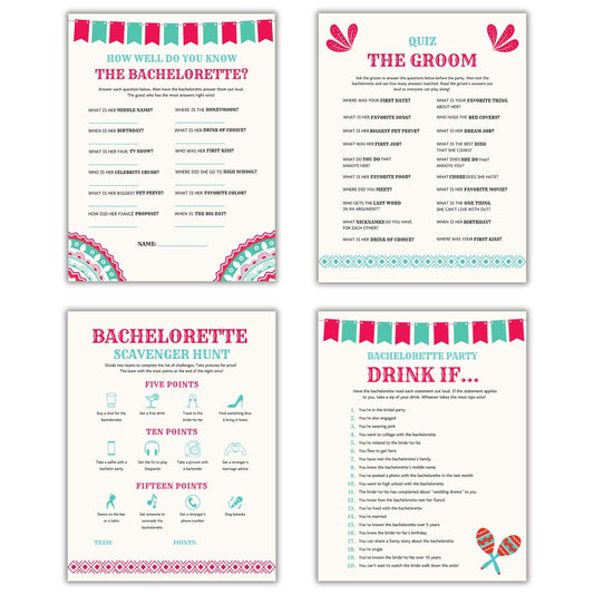 Final Fiesta Bachelorette Party Game Bundle
