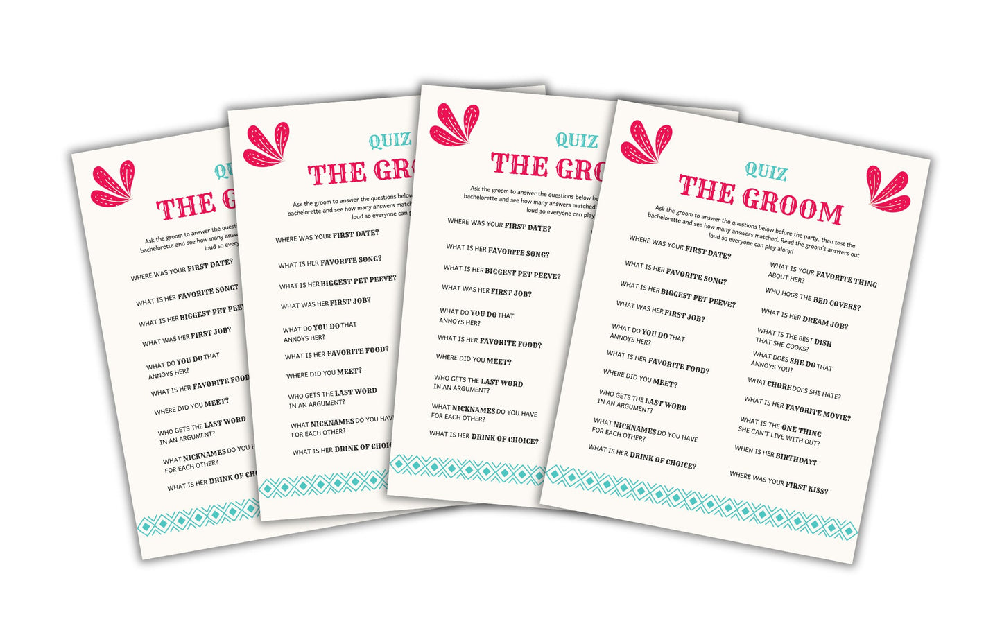 Final Fiesta Bachelorette Party Game Bundle
