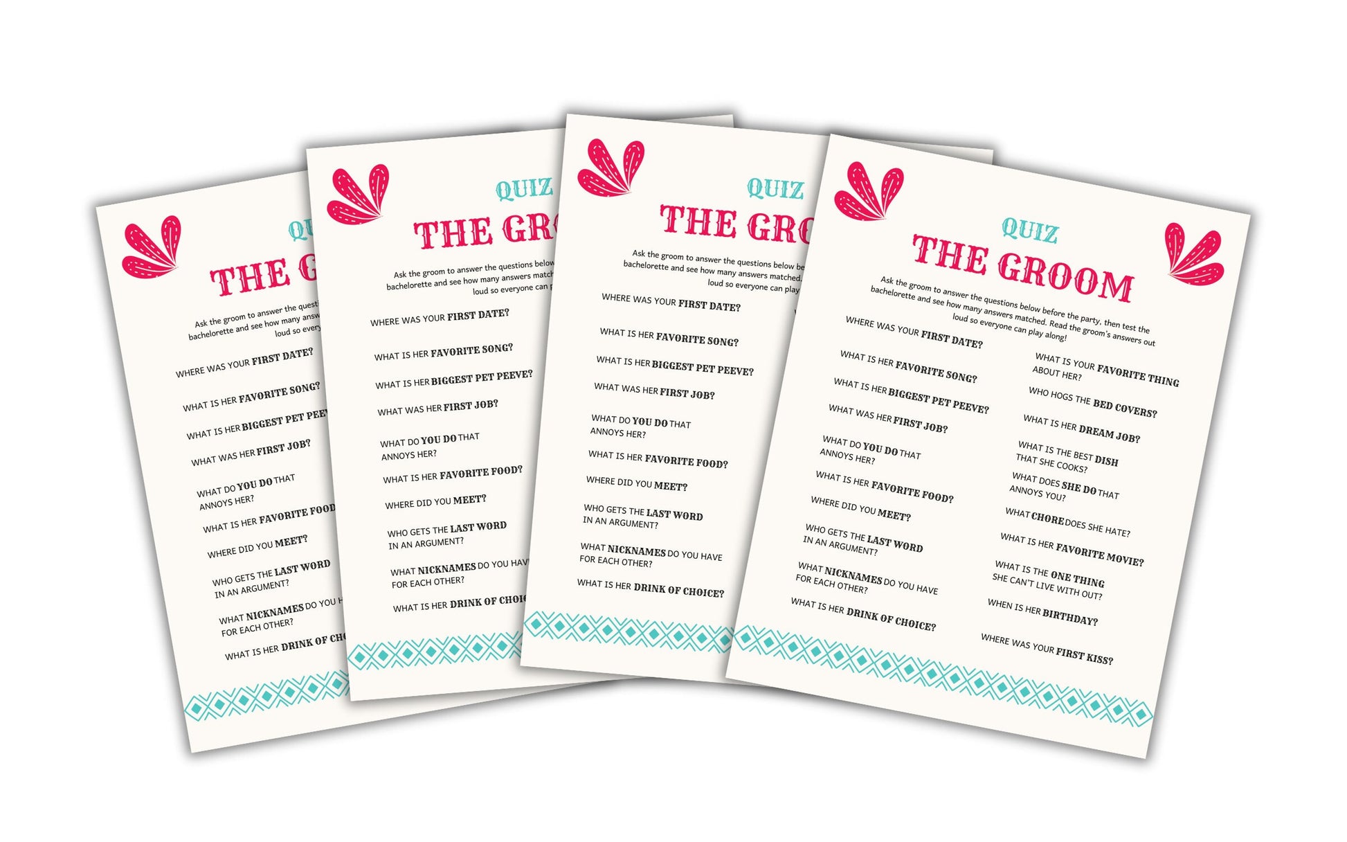 Final Fiesta Bachelorette Party Game Bundle