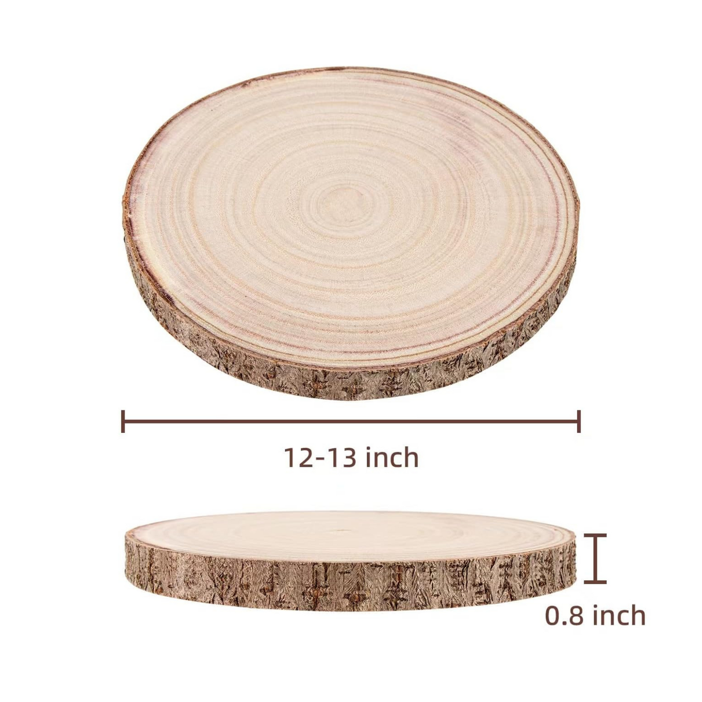 Edie Rose Large Natural Wood Slices – Rustic Wedding Decor