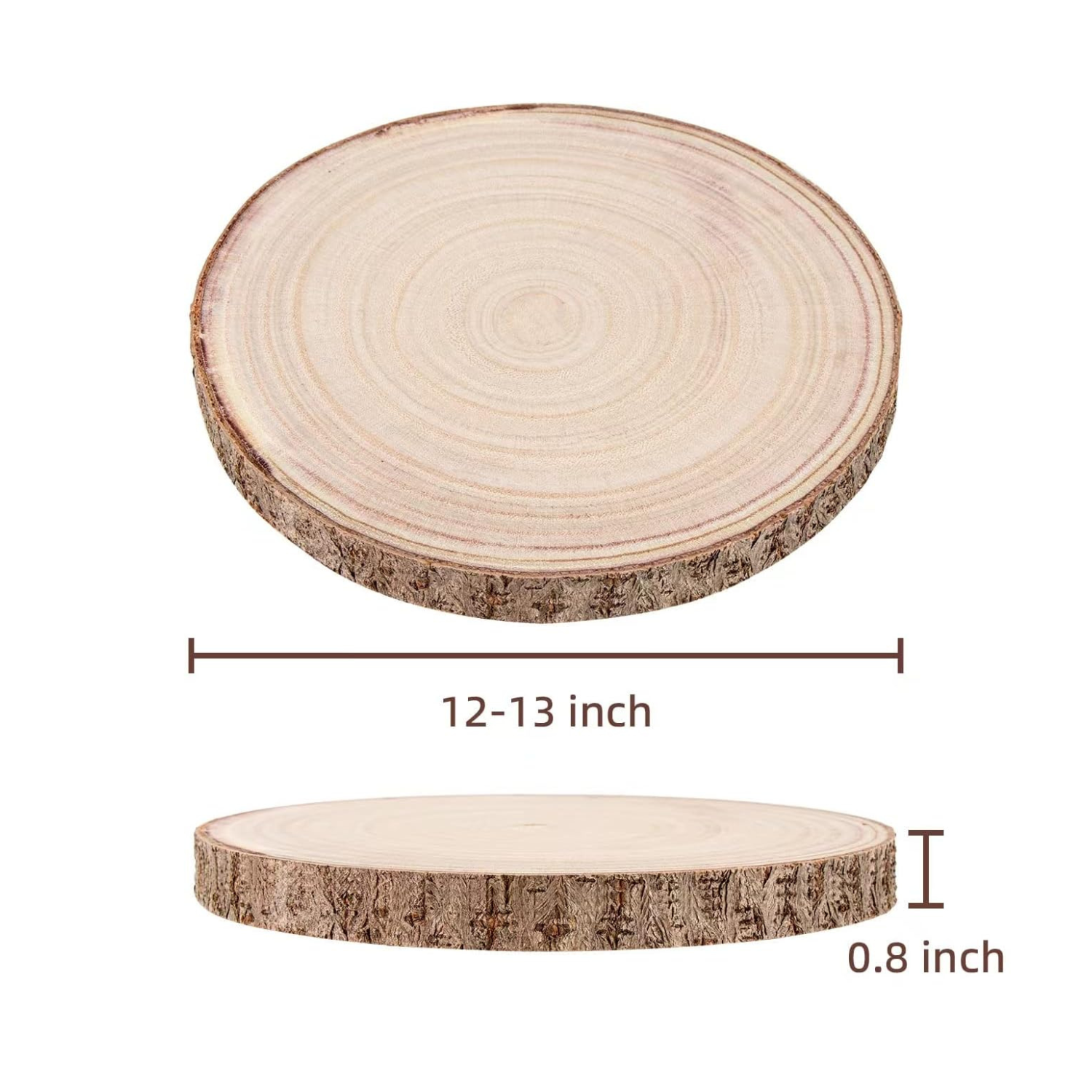Edie Rose Large Natural Wood Slices – Rustic Wedding Decor