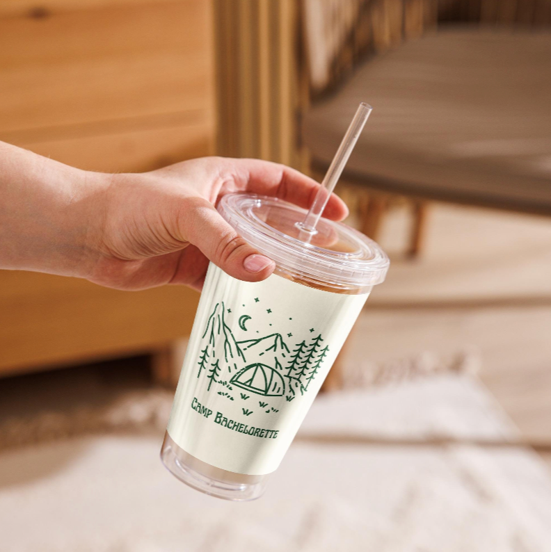 Camp Bachelorette Tumbler with Straw - 16oz, BPA-Free