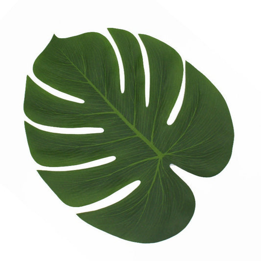 Tropical Palm Leaf Decor – 13" Faux Green Leaves for Weddings