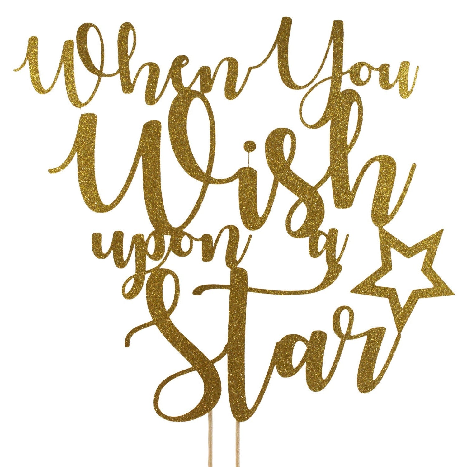 When You Wish Upon A Star cake topper for weddings and birthdays