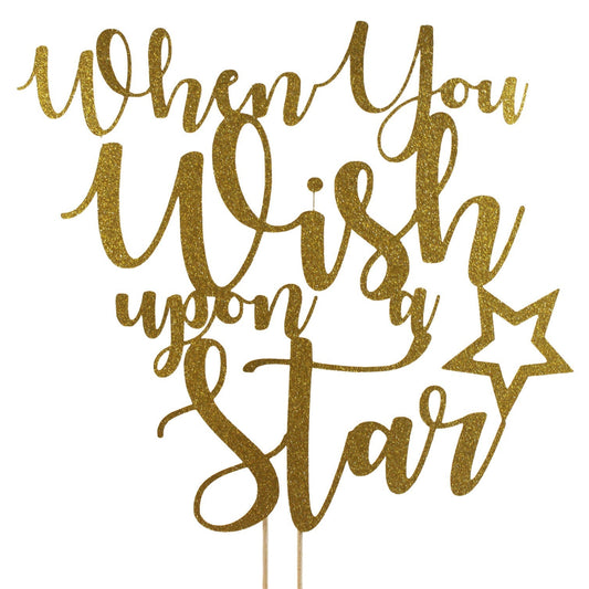 When You Wish Upon A Star cake topper for weddings and birthdays