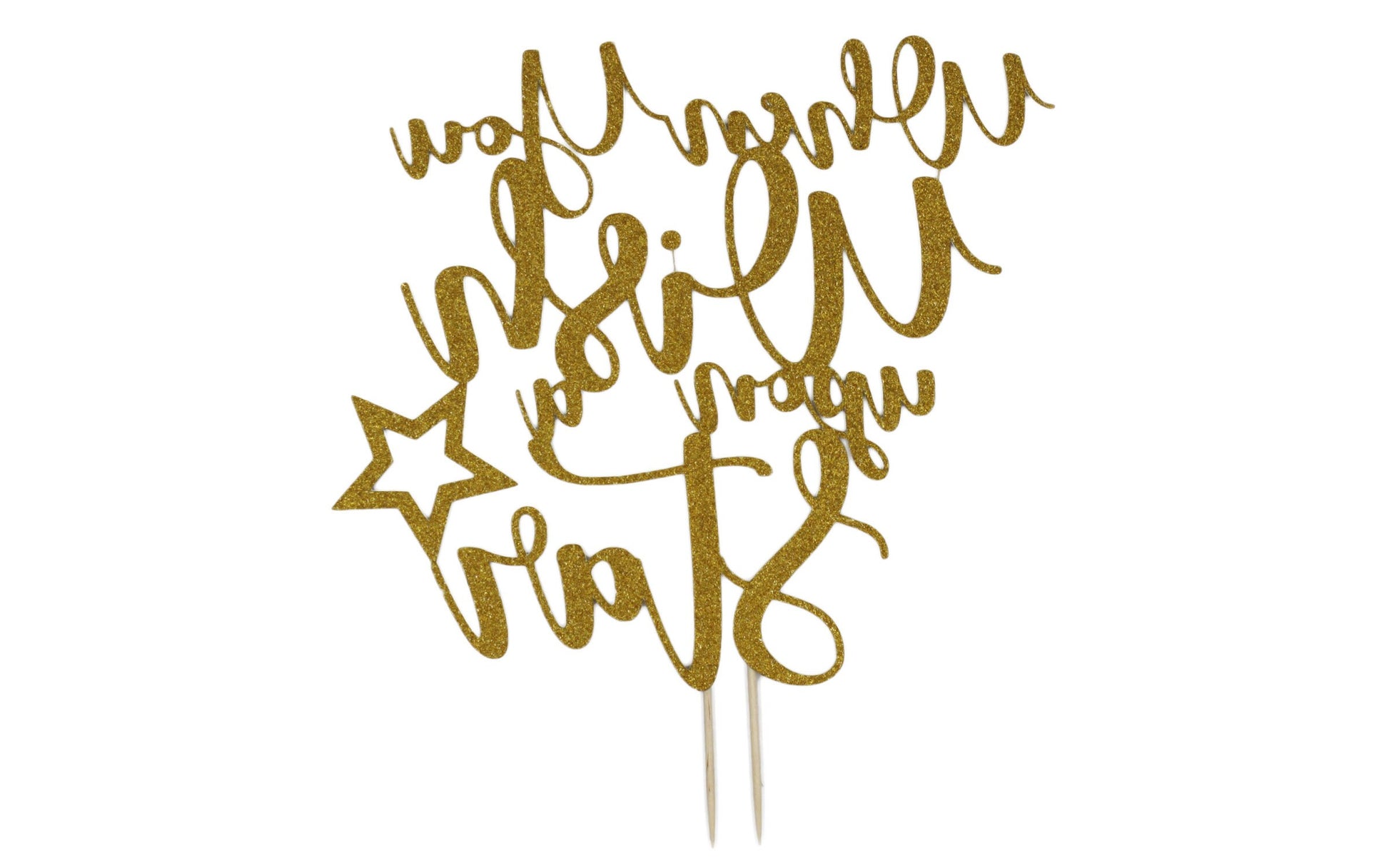 7” x 8” “When You Wish Upon A Star” cake topper for party decor